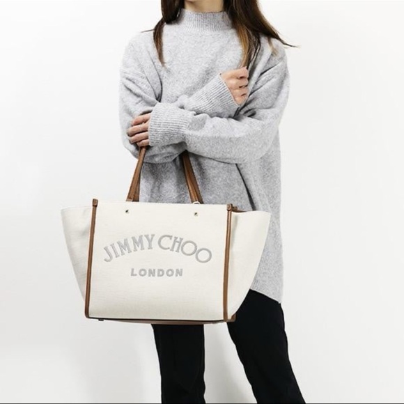 Jimmy Choo Varenne Canvas Reversible Tote Bag - Picture 5 of 14